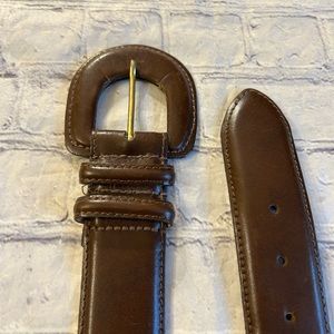 INDIA GENUINE LEATHER UPPER CHOCOLATE BROWN WIDE BELT COVERED BUCKLE SIZE MEDIUM
